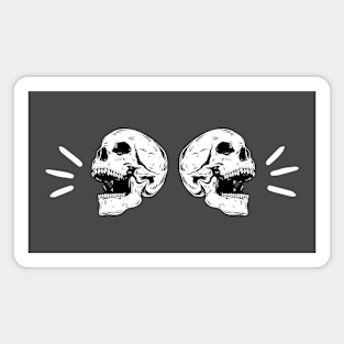 Laughing skulls Magnet